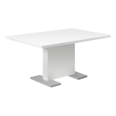 MONARCH SPECIALTIES Dining Table - 35"X 60" / High Glossy White I 1090